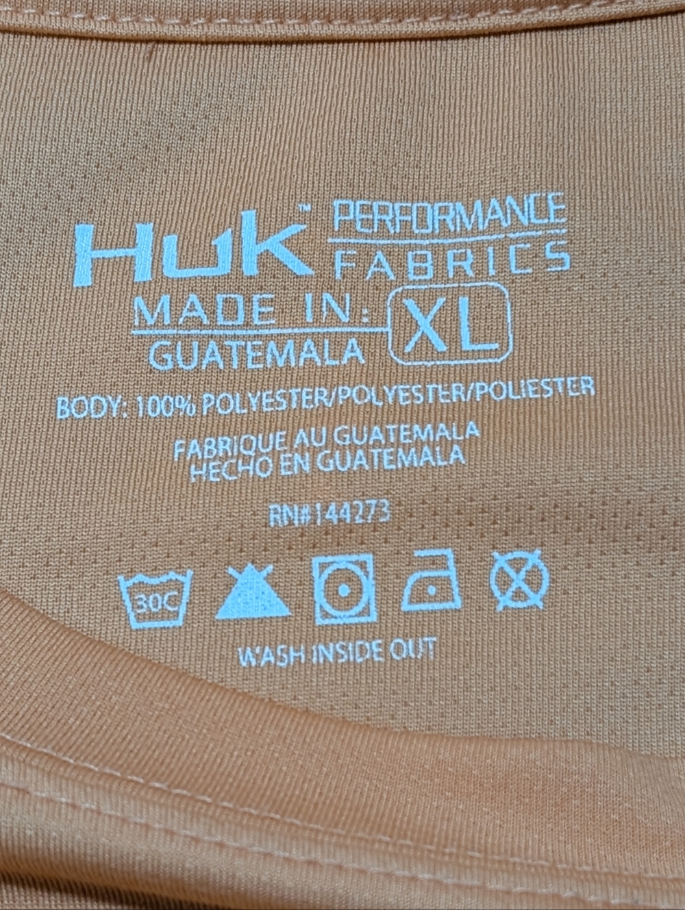 Huk Performance Long Sleeve Fishing Shirt XL Coral - Picture 3 of 7